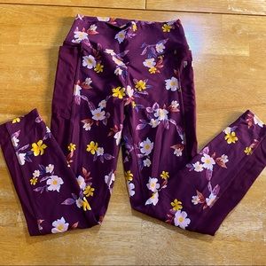 Victoria Secret Pink High Waisted Floral Leggings 7/8